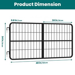 Horse Stall Gate Horse Grid Layout Livestock Gate Horse Stall Guard 48″x24″ NEW