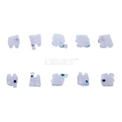 AZDENT Dental Orthodontic Ceramic Bracket Braces Roth MBT .022 Hooks 345