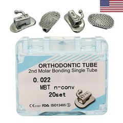 20sets Dental Orthodontic Buccal Tubes Bondable Roth MBT 1st 2nd Molar 0.022″ 2G