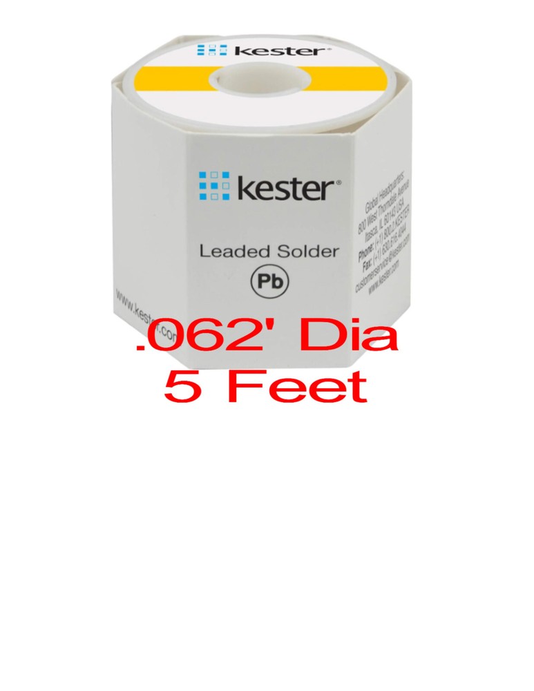 5 Feet of Kester Solder .062″ 60/40 Rosin Core 44 Free Flux