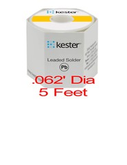 5 Feet of Kester Solder .062″ 60/40 Rosin Core 44 Free Flux