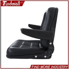 Findmall Universal Lawn Mower Forklift Tractor Seat W/ Sliding Track Armrest