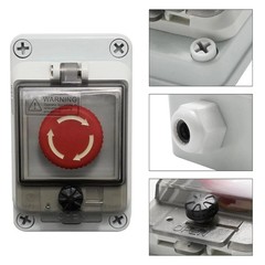 IP67 660V 10A Emergency Stop Button with Box, Emergency Shut off Switch E-Stop P