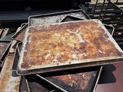 Lot of 240 Commercial Baking 18×26 Bakery Full Size Aluminum Cookie Sheet Pans