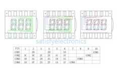 5PCS 10PIN TN Positive 3-Digits Segment LCD Panel 3.0V Digital Tube Display