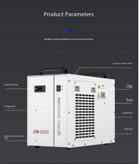 Industrial Chiller CW5200 Compact Water-Cooled Laser Cutting and Engraving