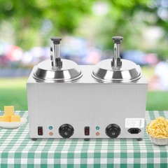 Nacho Cheese Dispenser w/Pump 2x2L Hot Fudge Caramel Warmer Commercial 1600W NEW