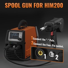 HITBOX 4 IN 1 Gasless MIG Welder Stick LIFT TIG Welding Machine &10ft Spool Gun