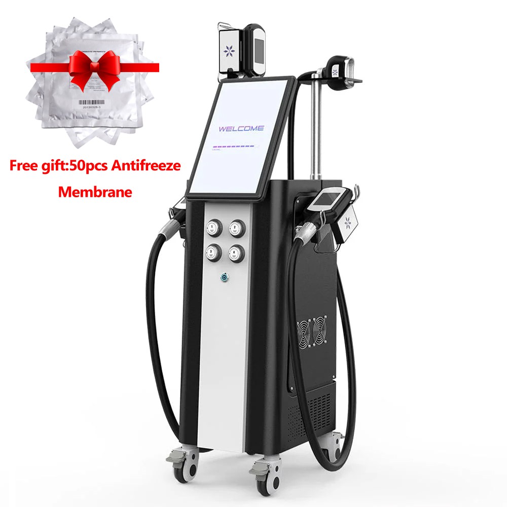 4 Handles Freezing Double Chin Removal Cool Therapy Body Massager Salon Machine