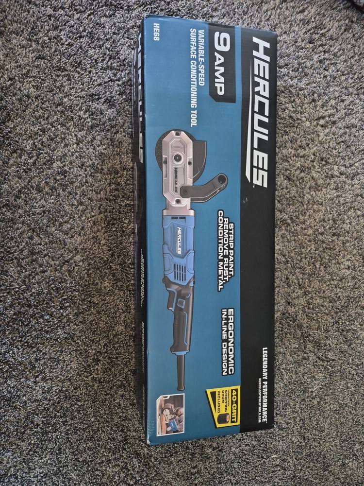 New Hercules HE68 9 Amp Variable Speed Surface Conditioning Tool Rust Stripper