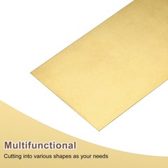 H62 Brass Sheet 12″ x 4″ Metal Sheets 0.02″ Thick Brass Plates for Industry