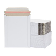 Rigid Photo Document Mailers Shipping Envelopes White 100 Pieces 9.75″ x 12.25″