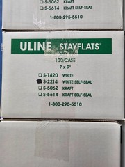 uline S-2214 #10 – 7 x 9″ White Self-Seal Stayflats Mailers