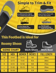 Work Insoles for Standing All Day, 200+lbs Heavy Duty High Arch Support Inser…