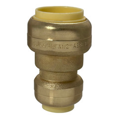 2 PIECES 3/4″ X 1/2″ PUSH FIT REDUCER COUPLING, LEAD FREE BRASS