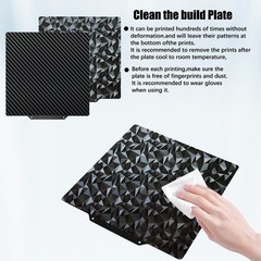 Double Sided Textured PEO PET Build Plate for Ankermake M5/QIDI Q1 Pro 3D Pri…