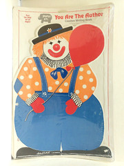 Vintage SHAPES ETC Creative Writing Book (1989) Clown – 10 Jumbo Sheets Paper