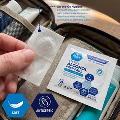 MED PRIDE Sterile Alcohol Prep Pads, Medical 100 Count (Pack of 1), White