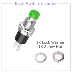 12Pcs Universal 1A 250V AC 2 Pins SPST Momentary Push Button On Off Micro Switch