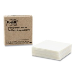 Post-It 600TRSPT10PK 3″ x 3″ Unruled Note Pads – Transparent (10/PK) New