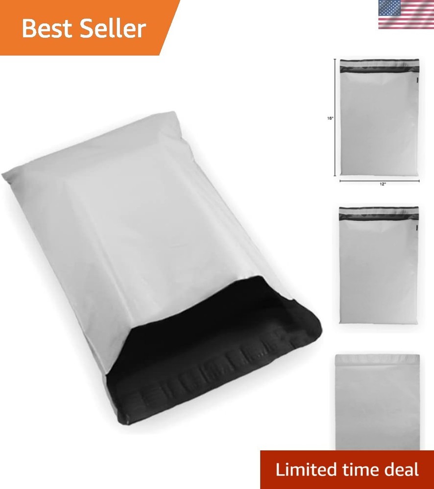 10 12 x 16 White Large Poly Mailer Size Self Sealing Envelopes Plastic Shippi…