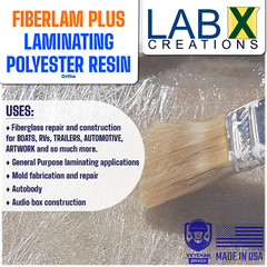 FIBERLAM PLUS 1 Gallon POLYESTER RESIN +MEKP (for laminating, cloth, mat,strand)