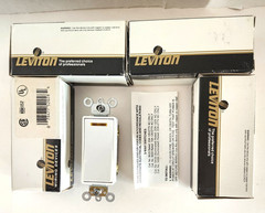 Lot Of 4 Leviton Decora 5633-2W Illuminated Rocker Switch 20A-120V