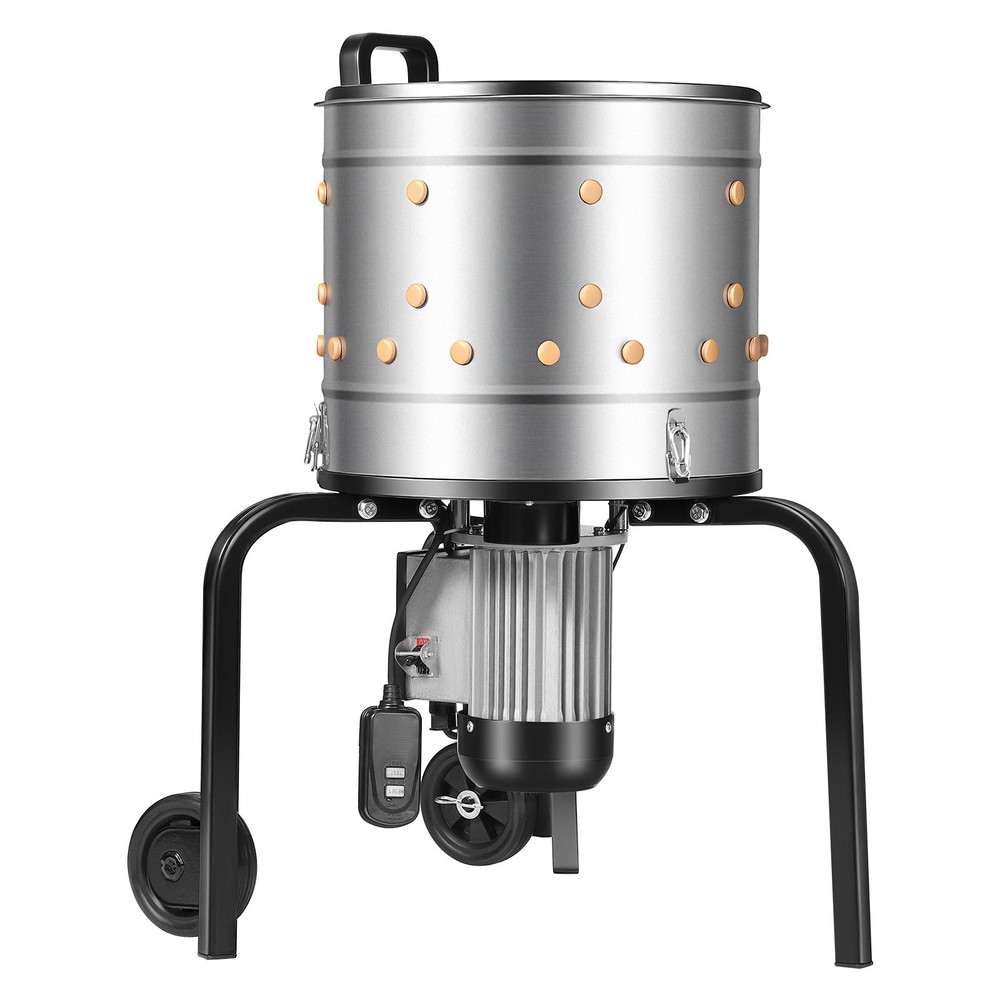VEVOR 15.7″ Electric Chicken Plucker Machine 550W & 275RPM 114 Fingers & Wheels