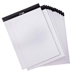Pen + Gear Wide Ruled Legal Pads, 8.5″X11″, White, 50 Sheets, 12 Pack
