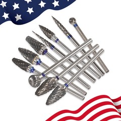10 Pcs Dental Lab Tungsten Steel Carbide Burs Polishing Bur Drills HP 2.35mm