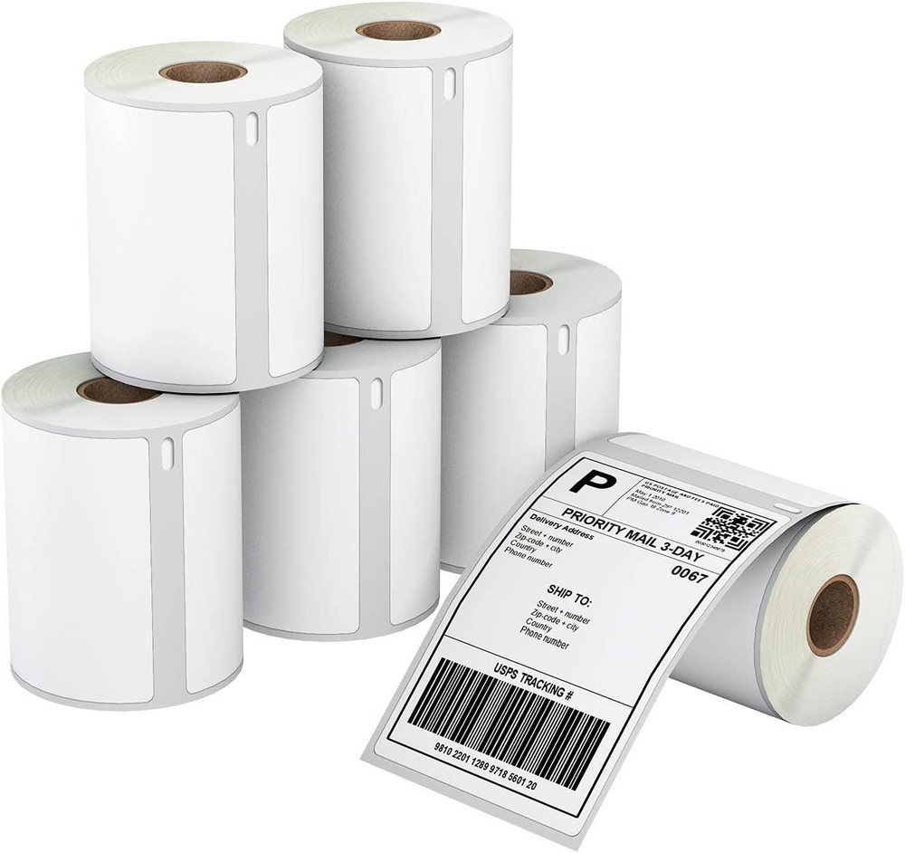 6 Rolls Direct Thermal Shipping Labels 4×6 for Dymo 4XL 1744907 220/Roll