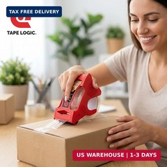 Tape Logic Heavy Duty Packing Tape with Dispenser (2 Pack) – 2.6 Mil Thick Clear