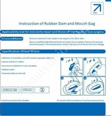 10pc Dental Soft Lip Dental Sterile Rubber Dam Cheek Retractor Mouth Opener Blue