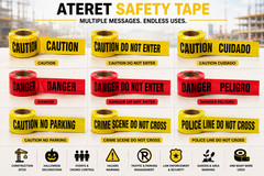 ATERET Premium Yellow Caution Tape I 3 inch x 1000 feet I Harzard Tape w/Bright