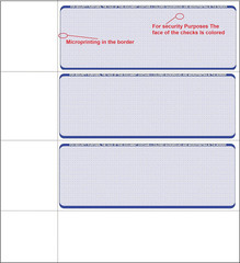 Computer Check Paper – Blank Personal Wallet Checks 3 on a Page – Compatible wit