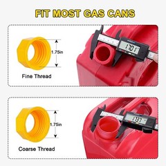 2pack Replacement Gas Can Spout Nozzle Vent Kit for Plastic Gas Cans Caps