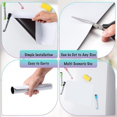 4Pack Magnetic Dry Erase Board Sheet for Refrigerator, 12″X8″ Erasable Fridge…