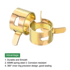 ID 11mm 7/16inch Fuel Line Hose Clips,Pipe Clamps,Spring Hose Clamp,5PCS
