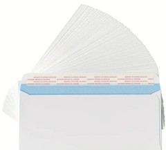 Self Sealing Letter Envelopes 250 #10 Security Business Peel Strip White Mail