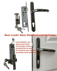 Solid Brass Lock Cylinder with 3 Keys 63mm Door 63MM-KD, Brushed