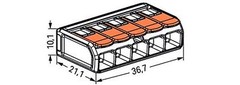 Wago 221-615 Lever-Nuts 10AWG 5 Conductor Compact Wire Connectors 15 PK
