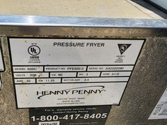 2022 HENNY PENNY PFE500 VELOCITY ELECTRIC PRESSURE FRYER