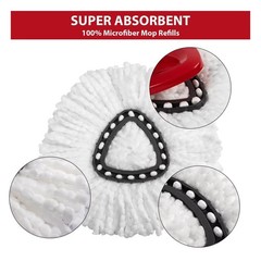 4-Pack Mop Replacement Heads for Ocedar 4 Count (Pack of 1), White