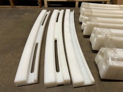 Food Grade Plastic guide / track for conveyor 36″ x 4″ curved New