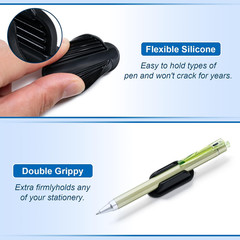 10 Pack Adhesive Pencil Holders for Desk,Silicone Flexible Pen Holder for Wall