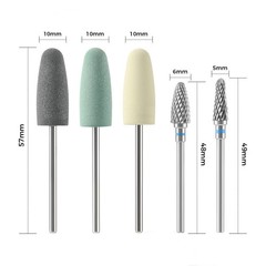 8Pcs Dental Lab Resin Base Acrylic Polishing Burs Kit Low-Speed HP 2.35mm