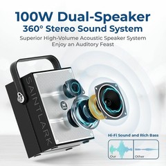 100W Portable Voice Amplifier with 2 Wireless Mics Pro Sound Big Sound Portabl