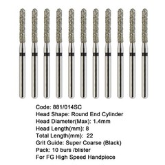 Dental Diamond Burs FG Long Surgical Bur Round Ball Taper Bur 368 801 850 856