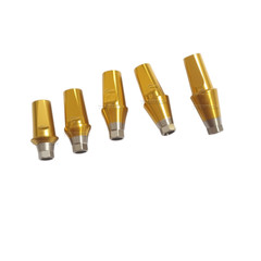 6pcs Titanium straight abutment ti cemented abutment fits to Osstem Hiossen TS