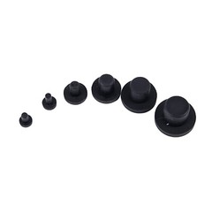 Round Solid Silicone Rubber Seal Hole Plugs Blanking End Caps Black 2.7mm – 15mm